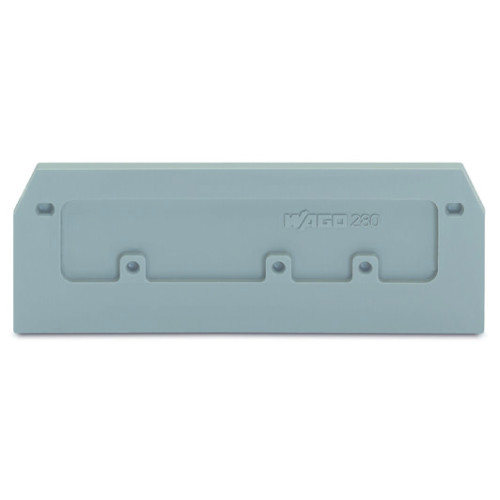 End and intermediate plate, 2.5 mm thick, gray