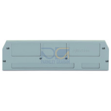 End and intermediate plate, 2.5 mm thick, gray