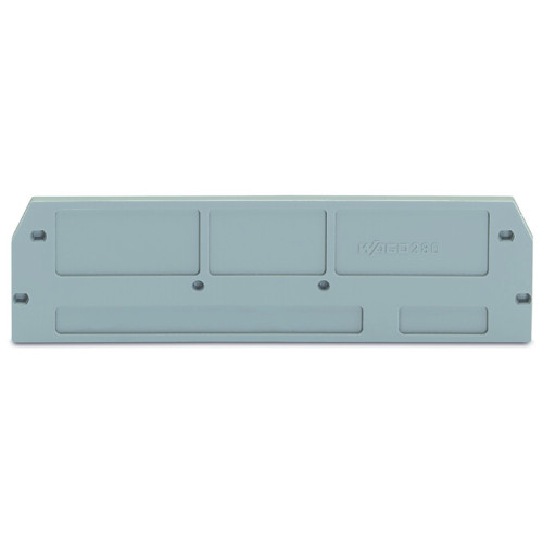 End and intermediate plate, 2.5 mm thick, gray