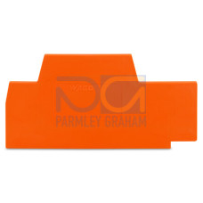 End and intermediate plate, 2.5 mm thick, orange