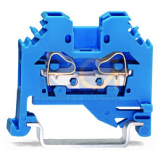 2-conductor through terminal block, 4 mm&sup2;, suitable for Ex i applications, blue