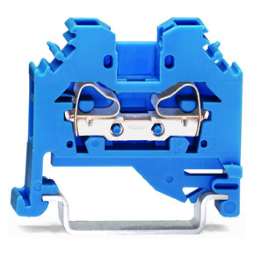 2-conductor through terminal block, 4 mm&sup2;, suitable for Ex i applications, blue