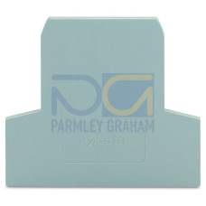 End and intermediate plate, 2.5 mm thick, gray