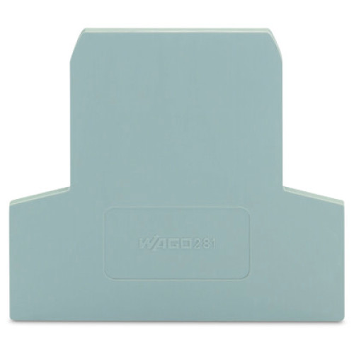 End and intermediate plate, 2.5 mm thick, gray