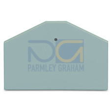 End and intermediate plate, 2.5 mm thick, gray