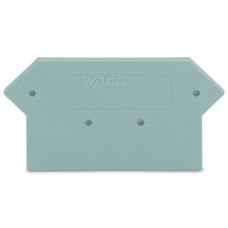 End and intermediate plate, 3 mm thick, gray