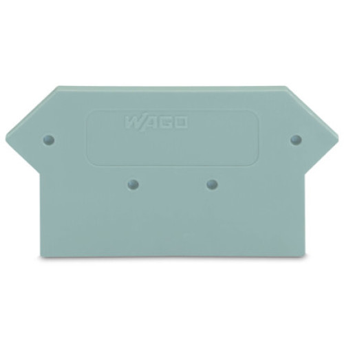 End and intermediate plate, 3 mm thick, gray