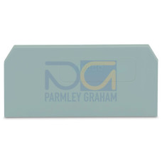 End and intermediate plate, 2.5 mm thick, gray