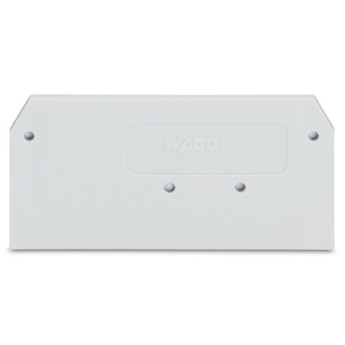 End and intermediate plate, 2.5 mm thick, light gray