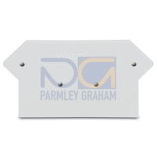 End and intermediate plate, 3 mm thick, light gray