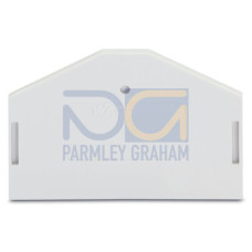 End and intermediate plate, 2.5 mm thick, light gray