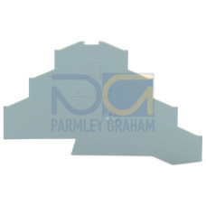 End and intermediate plate, 1 mm thick, gray