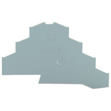 End and intermediate plate, 1 mm thick, gray