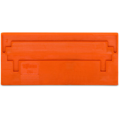 Separator plate, 2 mm thick, oversized, orange