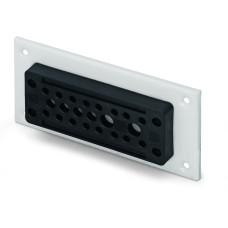 Cable entry plate, Cable entry plate 22, for flange plate F204 + F304, 16 x dia 3.0  6.5 mm, 4 x dia 5.