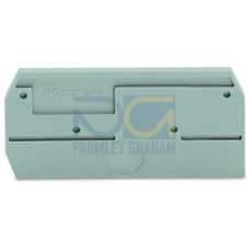 End and intermediate plate, 2.5 mm thick, gray