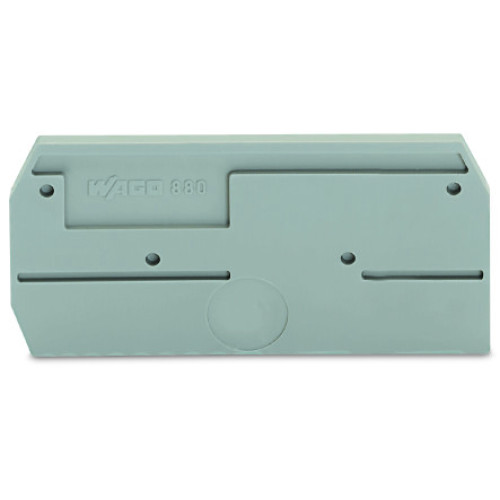 End and intermediate plate, 2.5 mm thick, gray