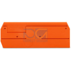 End and intermediate plate, 2.5 mm thick, orange