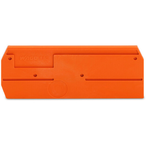 End and intermediate plate, 2.5 mm thick, orange
