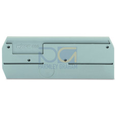 End and intermediate plate, 2.5 mm thick, gray