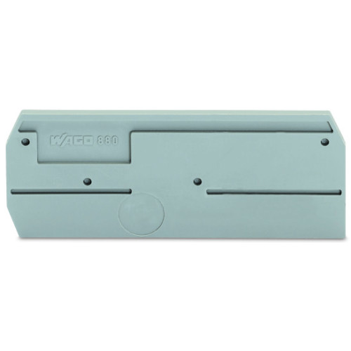 End and intermediate plate, 2.5 mm thick, gray