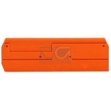 End and intermediate plate, 2.5 mm thick, orange