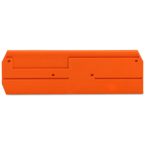 End and intermediate plate, 2.5 mm thick, orange