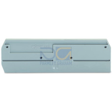 End and intermediate plate, 2.5 mm thick, gray