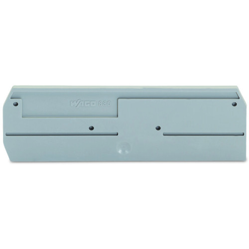 End and intermediate plate, 2.5 mm thick, gray