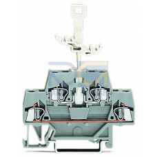 Double-deck terminal block, for DIN-rail 35 x 15 and 35 x 7.5, 2.5 mm&sup2;, gray/gray