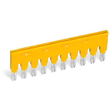 Push-in type jumper bar 10-way Nominal current 18 A yellow