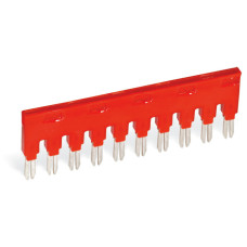Push-In Type Jumper Bar, 10-Way Nominal Current 18 A Red