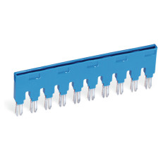 Push-In Type Jumper Bar, 10-Way Nominal Current 18 A Blue