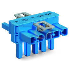 T-distribution connector, 5-pole, Cod. I, blue