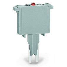 Fuse Plug, 5 mm Wide With Soldered Miniature Fuse Gray