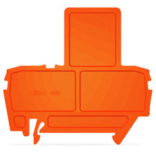 End Plate For Fuse Terminal Blocks, 2 mm Thick Orange