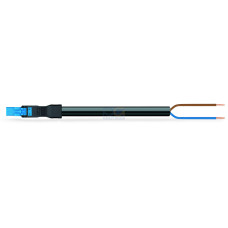 pre-assembled connecting cable, Eca, Plug/open-ended, blue
