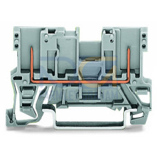 2-pin carrier terminal block, for DIN-rail 35 x 15 and 35 x 7.5, gray