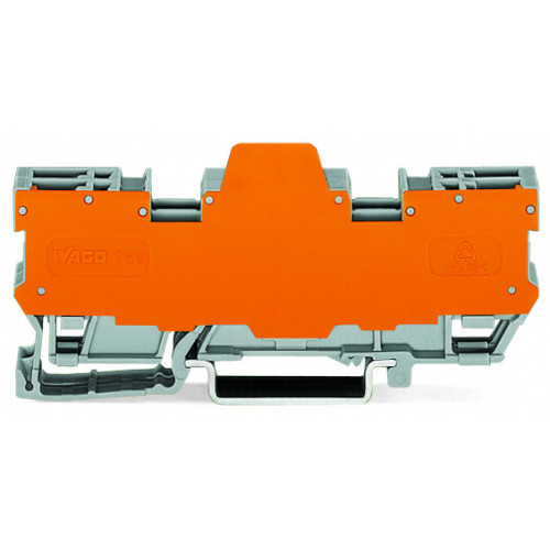 2-pin terminal block for pluggable modules, 4-pole, with 2 jumper positions, gray