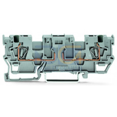 2-conductor carrier terminal block, with 2 jumper positions, for DIN-rail 35 x 15 and 35 x 7.5, gray