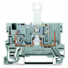 1-conductor/1-pin disconnect carrier terminal block, for DIN-rail 35 x 15 and 35 x 7.5, 4 mm&sup2;, gray