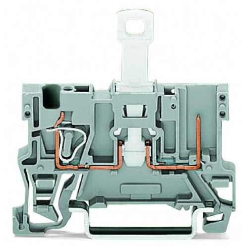 1-conductor/1-pin disconnect carrier terminal block, for DIN-rail 35 x 15 and 35 x 7.5, 4 mm&sup2;, gray