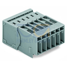 1-conductor male connector, CAGE CLAMP&reg;, 4 mm&sup2;, gray