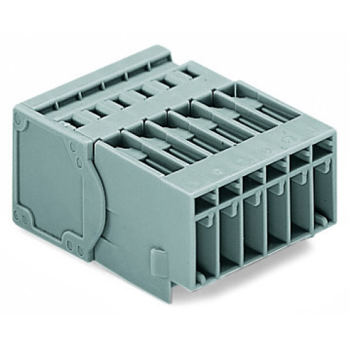 1-conductor male connector, CAGE CLAMP&reg;, 4 mm&sup2;, gray