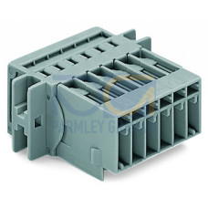 1-conductor male connector, CAGE CLAMP&reg;, 4 mm&sup2;, gray