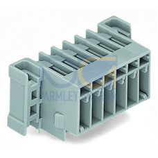 THT male header, 1.0 x 1.0 mm solder pin, angled, gray