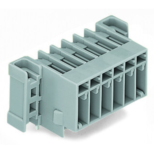 THT male header, 1.0 x 1.0 mm solder pin, angled, gray