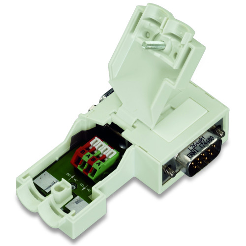 Fieldbus Connector PROFIBUS, with D-sub male connector, 9-pole, light gray