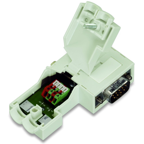 Fieldbus Connector PROFIBUS, with D-sub male connector, 9-pole, light gray