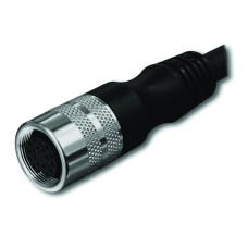 M16 cable, M16 socket,  straight, 14-pole, black
